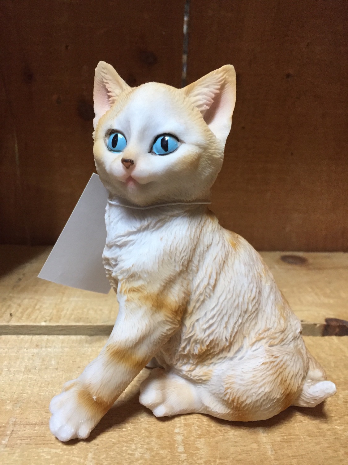 Orange and White Kitten Figurine - 5” x 4.5” x 3.5”