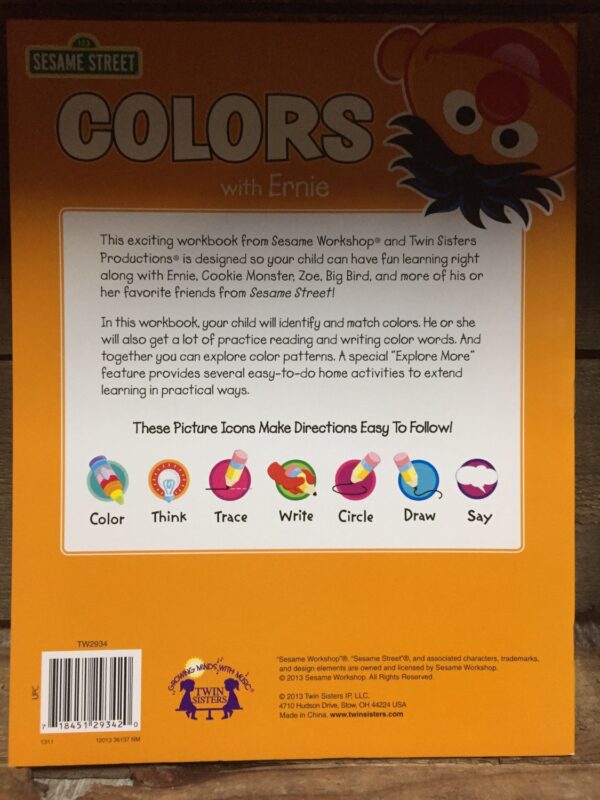 Colours with Ernie Sesame Street Colouring and Activity Book ...